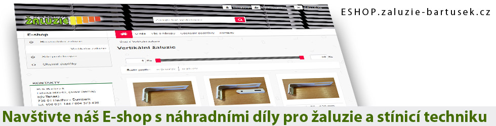 Eshop - náhradní díy žaluzie